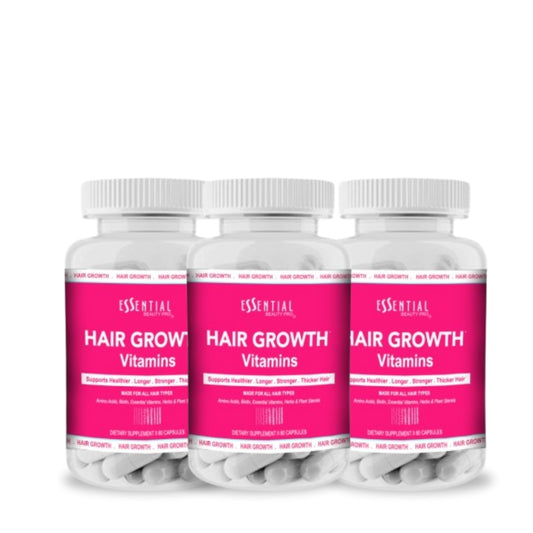 Essential Beauty Pro Hair Growth Vitamin Complex -  Amino Acids, Biotin, Herbs, Plant Sterols 3 Month Supply