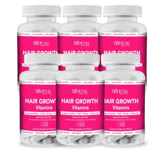 Essential Beauty Pro Hair Growth Vitamin Complex -  Amino Acids, Biotin, Herbs, Plant Sterols  6 Months Supply